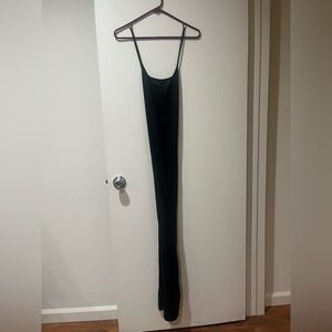 3/$15 Rachel Roy Stretch Strappy Black Gold Shimmer Slip Dress Size Small